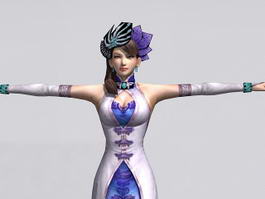 Traditional Chinese Lady 3d model preview