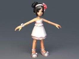 Little Girl Princess 3d model preview