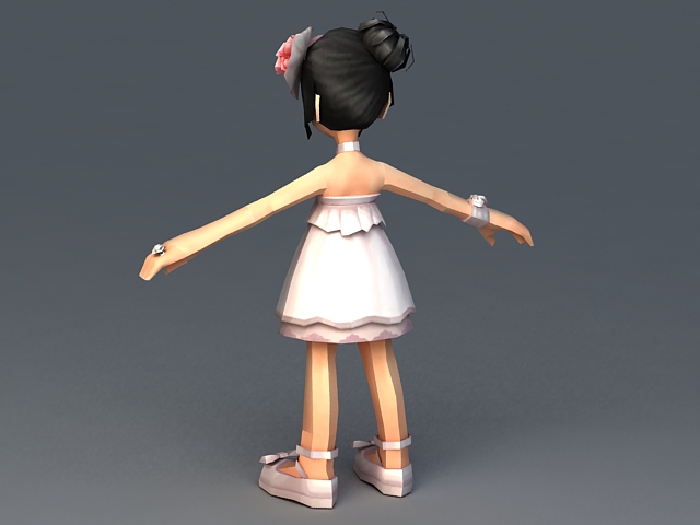 Little Girl Princess 3d rendering