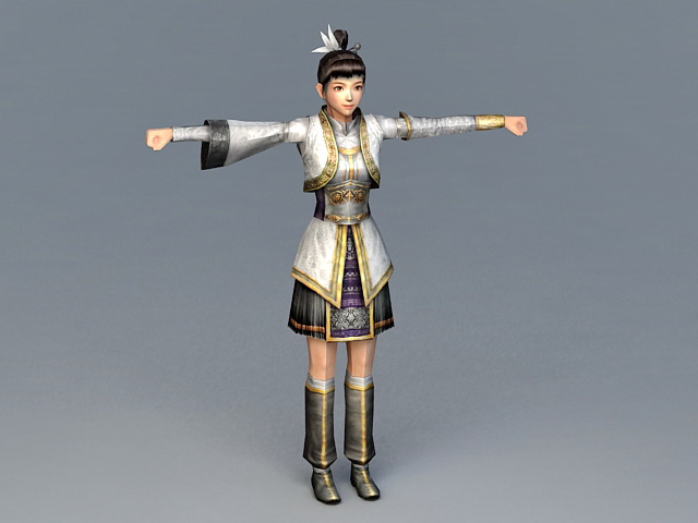 Female Imperial Guard 3d rendering