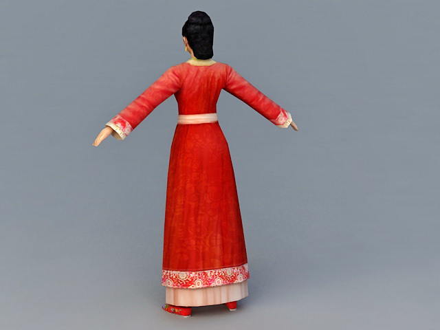 Chinese Han Dynasty Woman 3d rendering