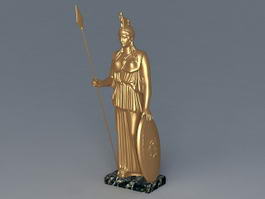 Spartan Greek Warrior Statue 3d model preview