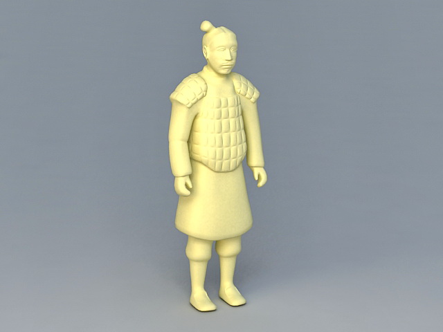 Qin Dynasty Terracotta Warrior 3d rendering