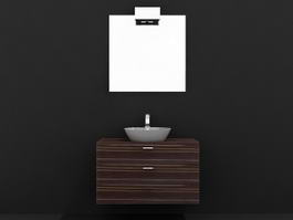 Small Floating Bathroom Vanity 3d preview
