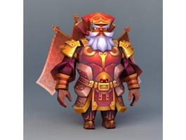 Dwarf Gladiator Red 3d preview