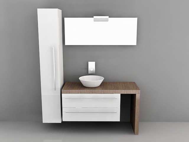 Modern Bathroom Vanity Set 3d rendering