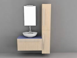 Bathroom Vanity Tall Storage Cabinets 3d model preview