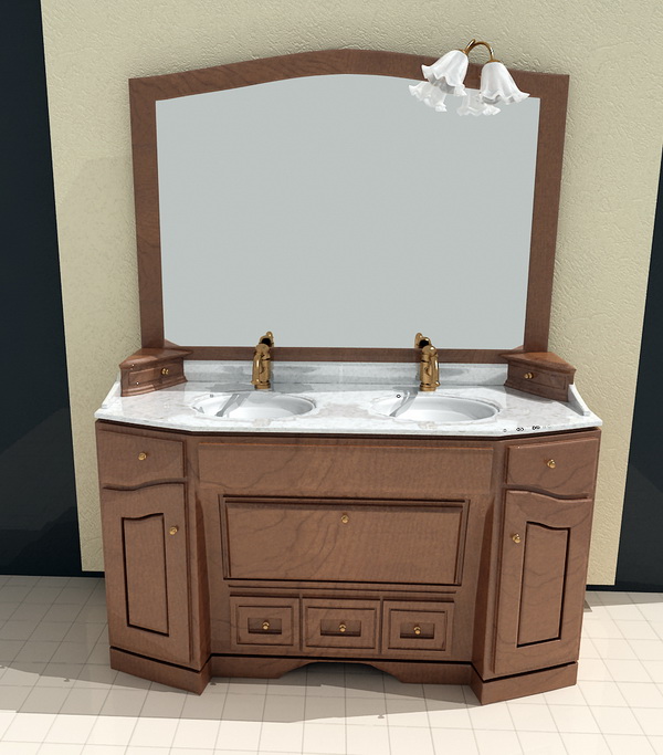 Vintage Style Bathroom Vanity 3d rendering