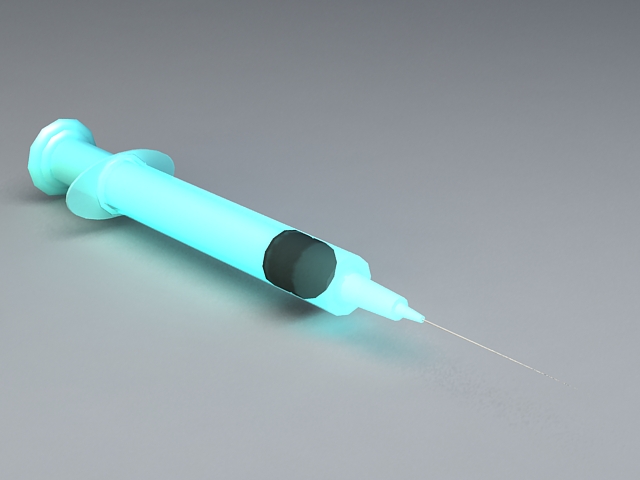 Medical Syringe and Needle 3d rendering