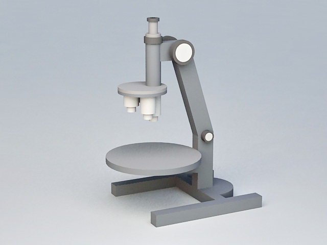 Simple Microscope 3d rendering