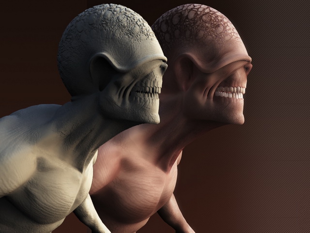 Humanoid Creature 3d rendering