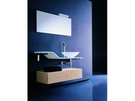 Modern Art Deco Bathroom Vanity 3d preview