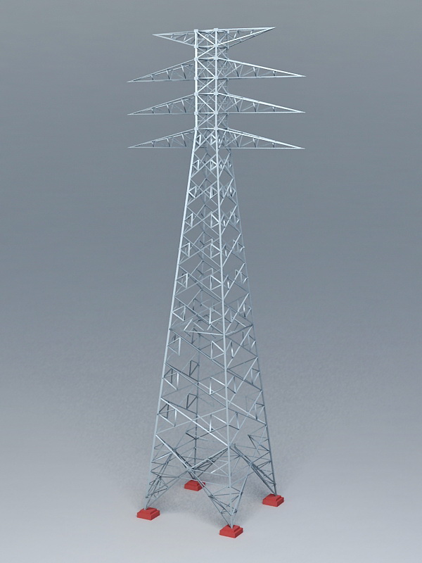 Transmission Power Tower 3d model 3ds Max files free