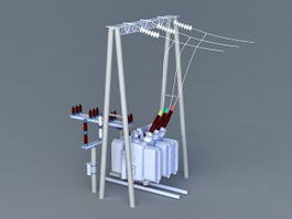 Electrical Transformer 3d model preview