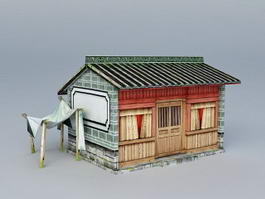 Ancient Chinese Cottage House 3d model preview
