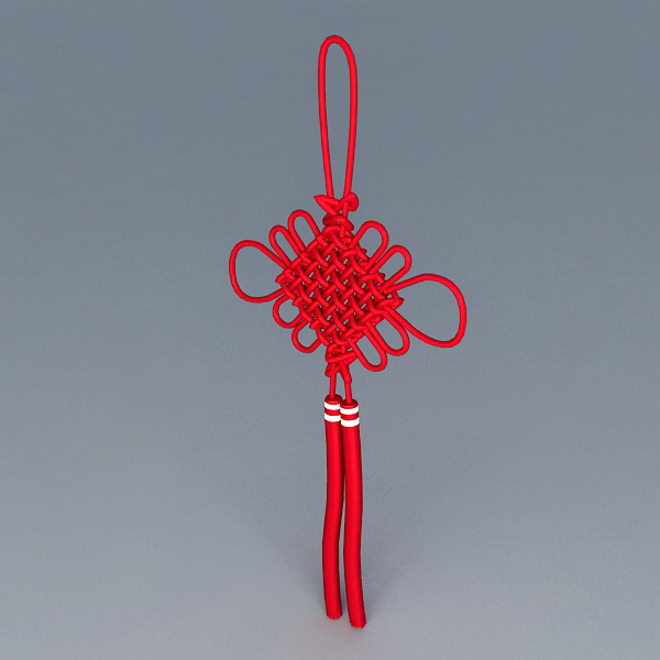 Traditional Chinese Knot 3d rendering