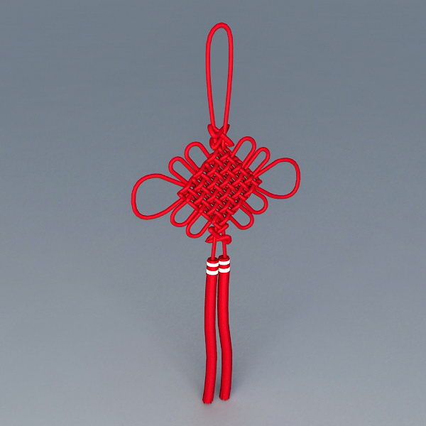 Traditional Chinese Knot 3d rendering