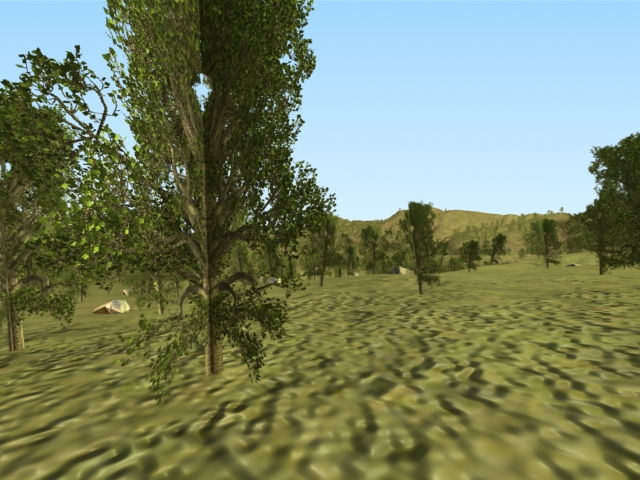 Hill Terrain 3d rendering