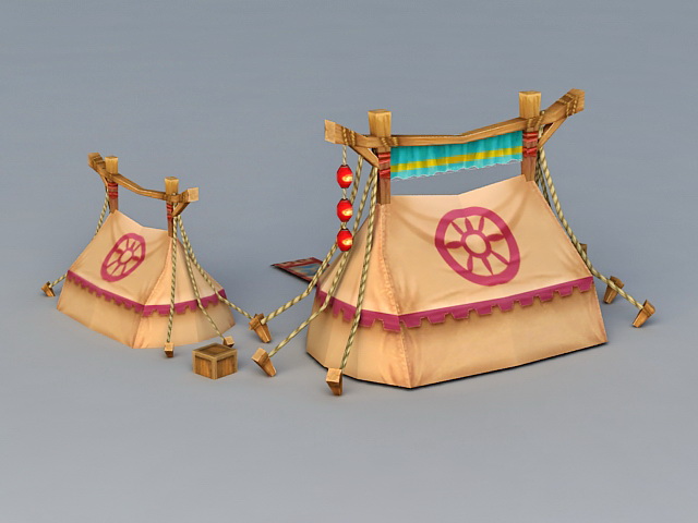 Ancient Military Tents 3d rendering