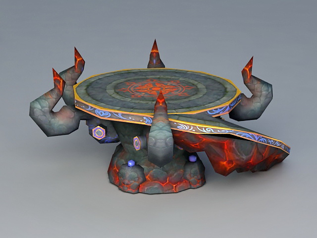 Mystical Sacrificial Altar 3d rendering