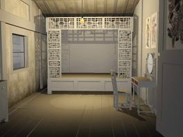 Chinese Bedroom at Night 3d preview