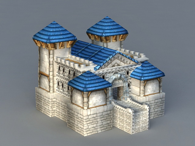 Warcraft Human Buildings 3d rendering