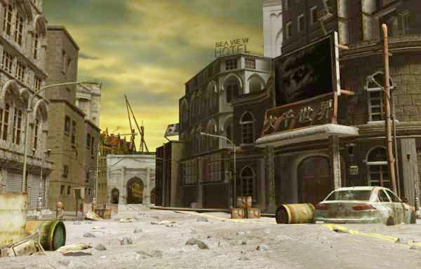 City in Ruins 3d rendering