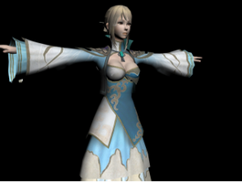 Ancient Chinese Women Beautiful 3d model preview