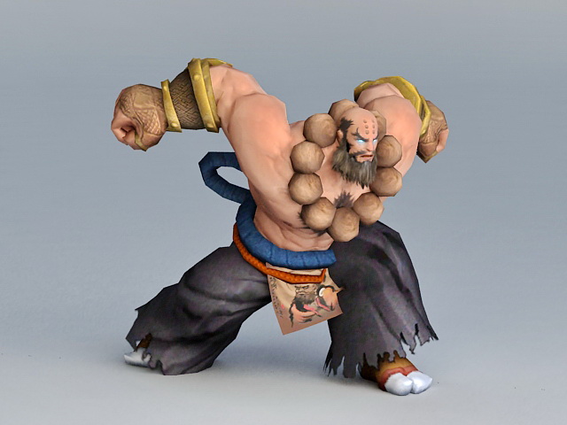 Zangief Street Fighter character 3d model - CadNav