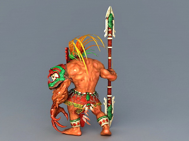 Barbarian Warrior Concept 3d rendering