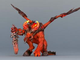 Lava Monster Dragon 3d model preview