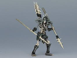 Undead Skeleton Spearman 3d model preview
