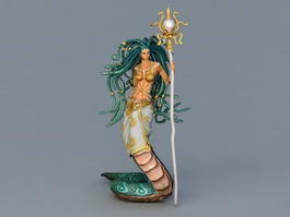 Naga Priestess 3d model preview