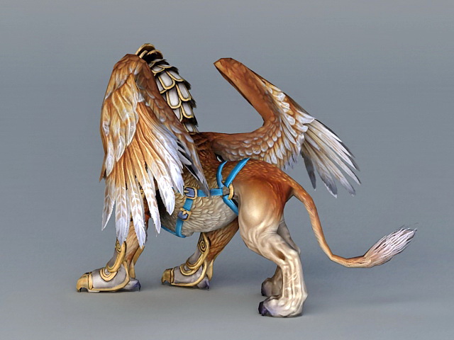 Battle Griffin Animal 3d rendering