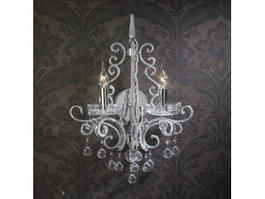 Crystal Candle Wall Sconces 3d preview