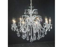 Crystal Chandelier with Candle Lights 3d preview