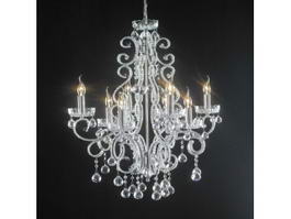 Electric Candle Crystal Chandelier 3d preview