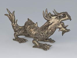Bronze Chinese Dragon 3d model preview