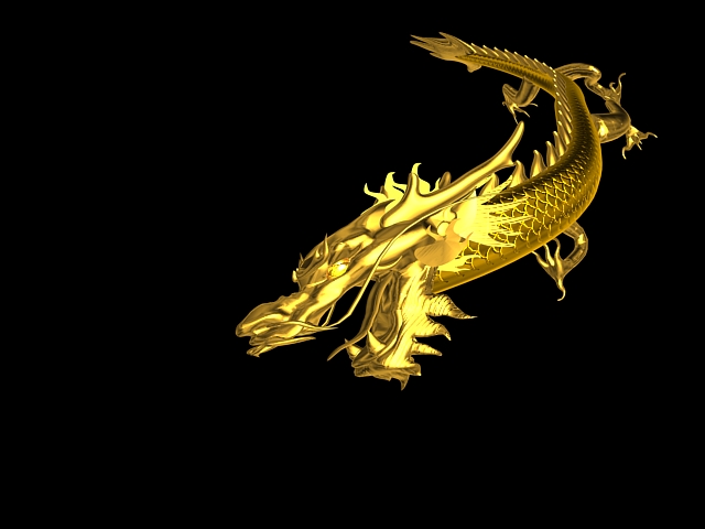 Animated Chinese Dragon 3d rendering
