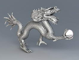 Chinese Dragon with Ball 3d model preview