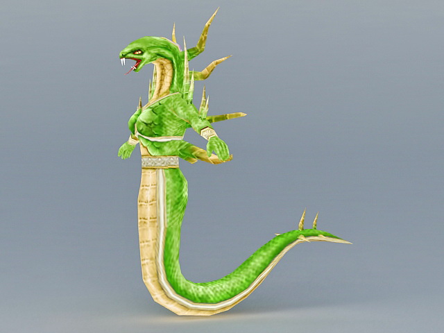 Female Naga Snake 3d rendering