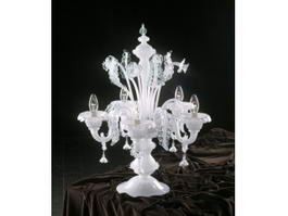 Antique Crystal Chandelier Table Lamp 3d preview