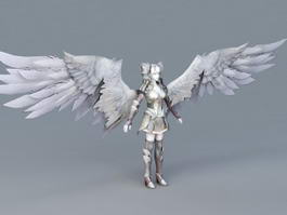 Warrior Angel Girl 3d model preview