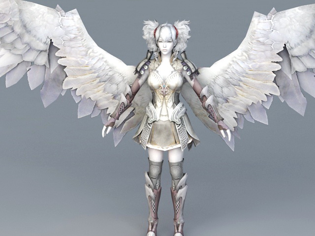 Warrior Angel Girl 3d rendering