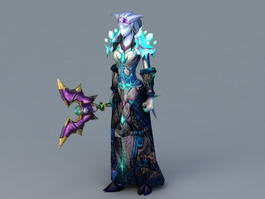 Female Draenei Mage 3d preview
