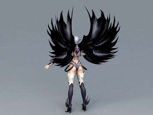 Dark Gothic Angel 3d rendering