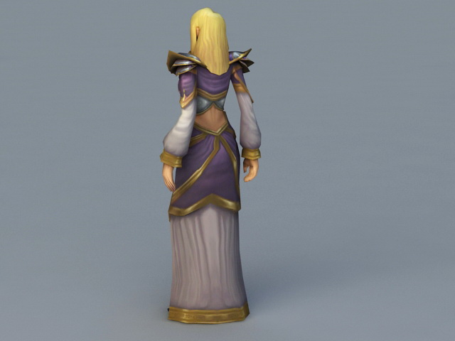 Warcraft Jaina Proudmoore 3d rendering