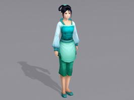 Ancient Chinese Peasants Girl 3d preview