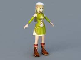Fashion Elf Girl 3d model preview