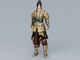 Ancient Chinese Swordsman 3d model preview